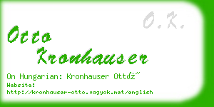 otto kronhauser business card